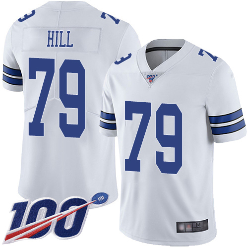 Men Dallas Cowboys Limited White Trysten Hill Road 79 100th Season Vapor Untouchable NFL Jersey